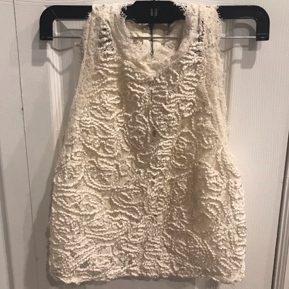 Zara trafaluc sheer sleeveless blouse